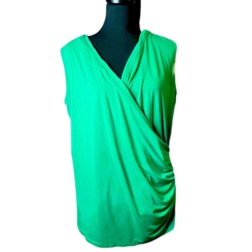 Talbots Woman Green Sleeveless Top, Size 1X